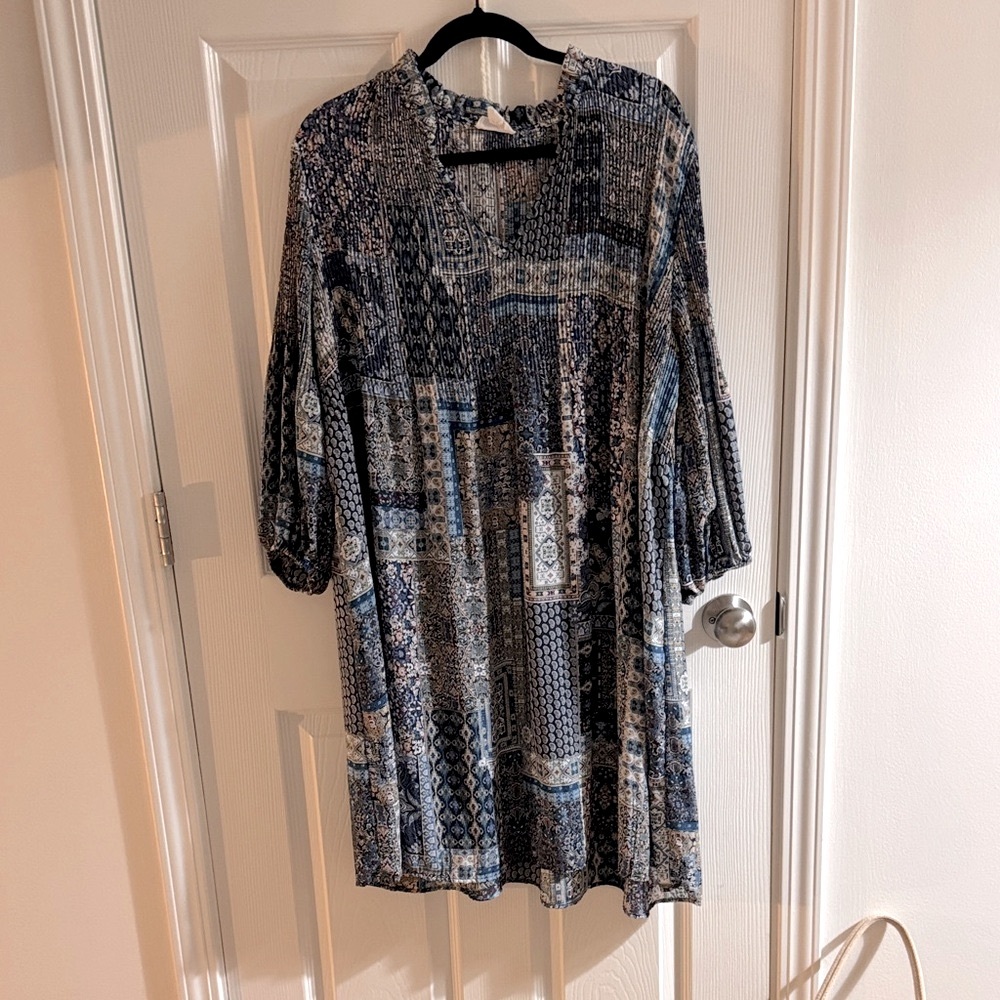 Chloe + Rene size 2X gorgeous, printed dress